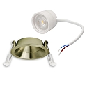 ISOLED recessed spotlight BACK68 swivelling IP20, brass dimmable