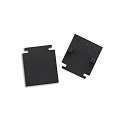 end cap TRACK48 FLAT H25 2 pcs., with cover, black