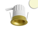 recessed spotlight BACK32 round, set back IP20, gold dimmable