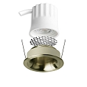 ISOLED recessed spotlight BACK32 round, set back IP20, brass dimmable