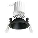 ISOLED LED Einbaustrahler BACK45, rund, 36�, 5W, 3000K, 350lm, IP20, dimmbar, schwarz