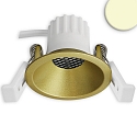 recessed spotlight BACK45 round, set back IP20, gold dimmable