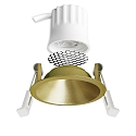 ISOLED recessed spotlight BACK45 round, set back IP20, gold dimmable