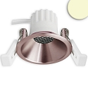 recessed spotlight BACK45 round, set back IP20, rose gold dimmable