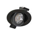 recessed spotlight SPHERE-68 swivelling IP54, black dimmable