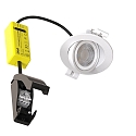 ISOLED recessed spotlight SPHERE-68 swivelling IP54, white dimmable