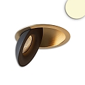 LED Einbauleuchte SPHERE, 10W, 2700K, 500lm, IP54, dreh-/schwenkbar, dimmbar, gold/schwarz