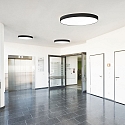 LED Deckenleuchte DN600, 40W|50W, 2700|3000|4000K, 6000lm, UGR<19, 2H, IP44, dimmbar, schwarz