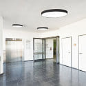 LED Deckenleuchte DN600, 40W|50W, 2700|3000|4000K, 6000lm, UGR<19, 2H, IP44, dimmbar, schwarz