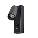 ISOLED reading lamp with USB connection, black 