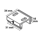 ISOLED 3-Phasen CLASSIC - Montagehalterung (1 Stk.) f�r Aufbau-Schiene, Alu-natur