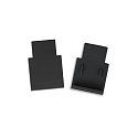 end cap TRACK48 FLAT H25 2 pcs., with cover, black