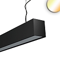 LED Pendelleuchte PROLAMP40ID, 250cm, Direkt/Indirekt, 125W CCT+3000K, SYS-PRO dimmbar, schwarz / opal