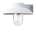 Konstsmide Outdoor wall luminaire MANI, E27 max. 60W, E27 max. 60W, white aluminium / clear glass