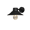outdoor wall luminaire VEGA with shade E27 IP54, black dimmable