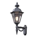 Konstsmide Wandleuchte PALLAS UP BIG, H�he 60.5cm, E27 max. 60W, Schwarz, Aluminium / Rauch-Acrylglas