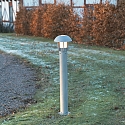 Konstsmide Path luminaire HEIMDAL, E27 max. 60W, silver, aluminium / opal glass