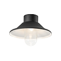 Konstsmide Outdoor HighPower LED ceiling luminaire VEGA, IP44, 2W 3000K 700lm, black aluminium / clear glass