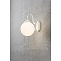 Konstsmide Wall luminaire ARCTURUS, E27 max. 100W, white aluminium / opal acrylic glass