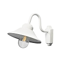 Konstsmide Outdoor wall luminaire VEGA, E27 max. 60W, white aluminium / clear glass