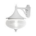 Wall luminaire LIBRA, E27 max. 100W, white aluminium / clear glass