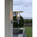 Konstsmide Outdoor wall luminaire MODE, protected against vandalism, E27 max. 60W, galvanised steel, clear polycarbonate glass