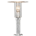 Pedestal light MODE, protected against vandalism, E27 max. 60W, galvanised steel, clear polycarbonate glass