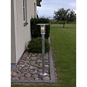 Konstsmide Path luminaire MODE, protected against vandalism, E27 max. 60W, galvanised steel, clear polycarbonate glass
