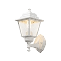 Konstsmide Wandleuchte, 1-flammig aufw�rts SMALL, IP23, E27 max. 60W, E27 max. 60W, Wei�, Aluminium / Klarglas