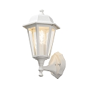 Konstsmide Wandleuchte, 1-flammig aufw�rts BIG, IP23, E27 max. 60W, E27 max. 60W, Wei�, Aluminium / Klarglas