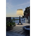 Konstsmide Solar HighPower LED table luminaire ASSISI, IP44, 0.5W 4500K, black plastic base / satined shade