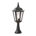 Pedestal light FIRENZE, E27 max. 100W, green, aluminium / clear glass