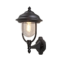 PARMA Au�en-Wandleuchte UP, E27 max. 75W, Schwarz, Aluminium / Acrylglas klar