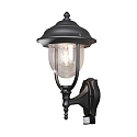 Au�en-Wandleuchte PARMA mit Bewegungsmelder, E27 max. 75W, Schwarz, Aluminium / Acrylglas klar