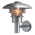 Au�en-Wandleuchte MODENA UP BIG, E27 max. 60W, Stahl galvanisiert / Klarglas