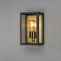 outdoor wall luminaire CARPI E27 IP44, brass, black dimmable