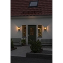 Konstsmide outdoor wall luminaire CARPI E27 IP44, brass dimmable
