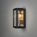 outdoor wall luminaire CARPI E27 IP44, brass, black dimmable