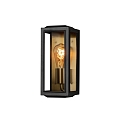 Konstsmide outdoor wall luminaire CARPI E27 IP44, brass, black dimmable