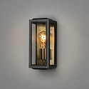 Konstsmide outdoor wall luminaire CARPI E27 IP44, brass, black dimmable
