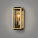 Konstsmide outdoor wall luminaire CARPI E27 IP44, brass dimmable