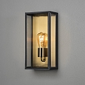 Konstsmide outdoor wall luminaire CARPI E27 IP44, brass, black dimmable