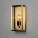 Konstsmide outdoor wall luminaire CARPI E27 IP44, brass dimmable