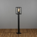 Konstsmide path light CARPI E27 IP44, brass, black dimmable