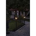 Konstsmide path light CARPI E27 IP44, brass, black dimmable