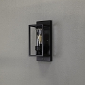 Konstsmide LED Aussenwandleuchte TRANI, E27, IP44, mit D�mmerungssensor, schwarz/Glas klar