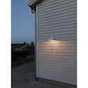 Konstsmide outdoor wall luminaire TRAPANI down, large, round E27 IP44, white dimmable