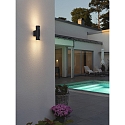 outdoor wall luminaire CUNEO UP/DOWN E27 IP54, black dimmable