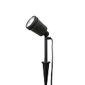 Konstsmide Outdoor LED Wand- und Erdspie�-Spot AMALFI, 12V, 1-flammig, 4W 3500K 280lm, inkl. Trafo, abnehmbarer Erdspie�, schwarz