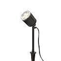 Konstsmide Outdoor HighPower LED Erdspie�-Spot AMALFI, 12V, 1-flammig, 4W 3500K 280lm 46�, inkl. Trafo, abnehmbarer Erdspie�, schwarz